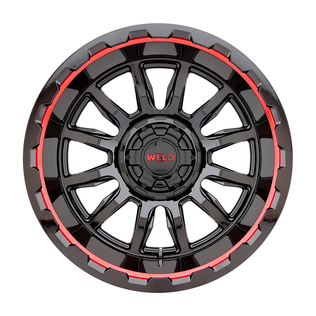20x10 Gauntlet 5x114.3 5x127 -18 4.75 Gloss BLK MIL RED 78.1