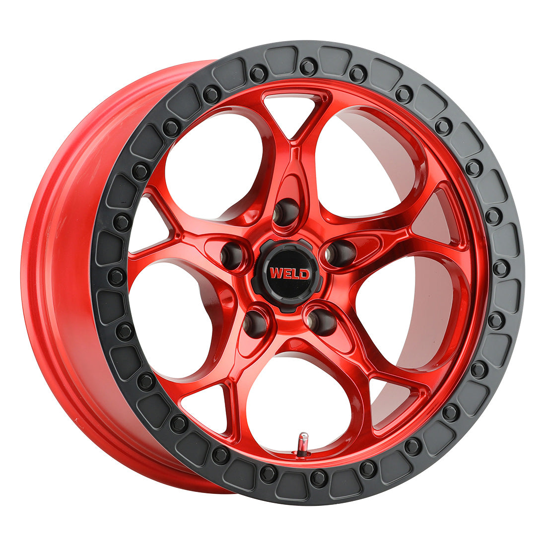 17x9 Ledge5 5x127  ET-12 BS4.50 Candy Red / Gloss BLK Ring 71.5