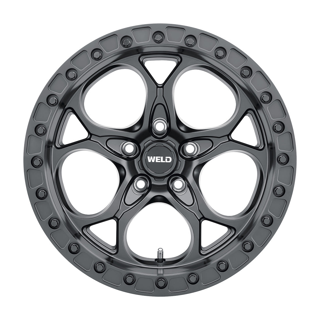 17x9.0 Ledge Beadlock 5x127  ET-35 BS3.625 Satin BLK 71.5