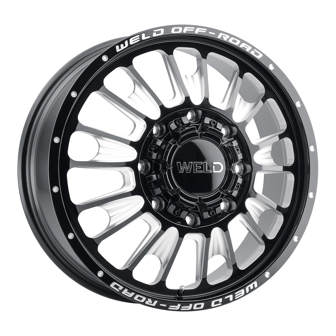 20x8.25 Scorch Front 8x165.1  ET108 BS8.90 Gloss BLK MIL 121.6