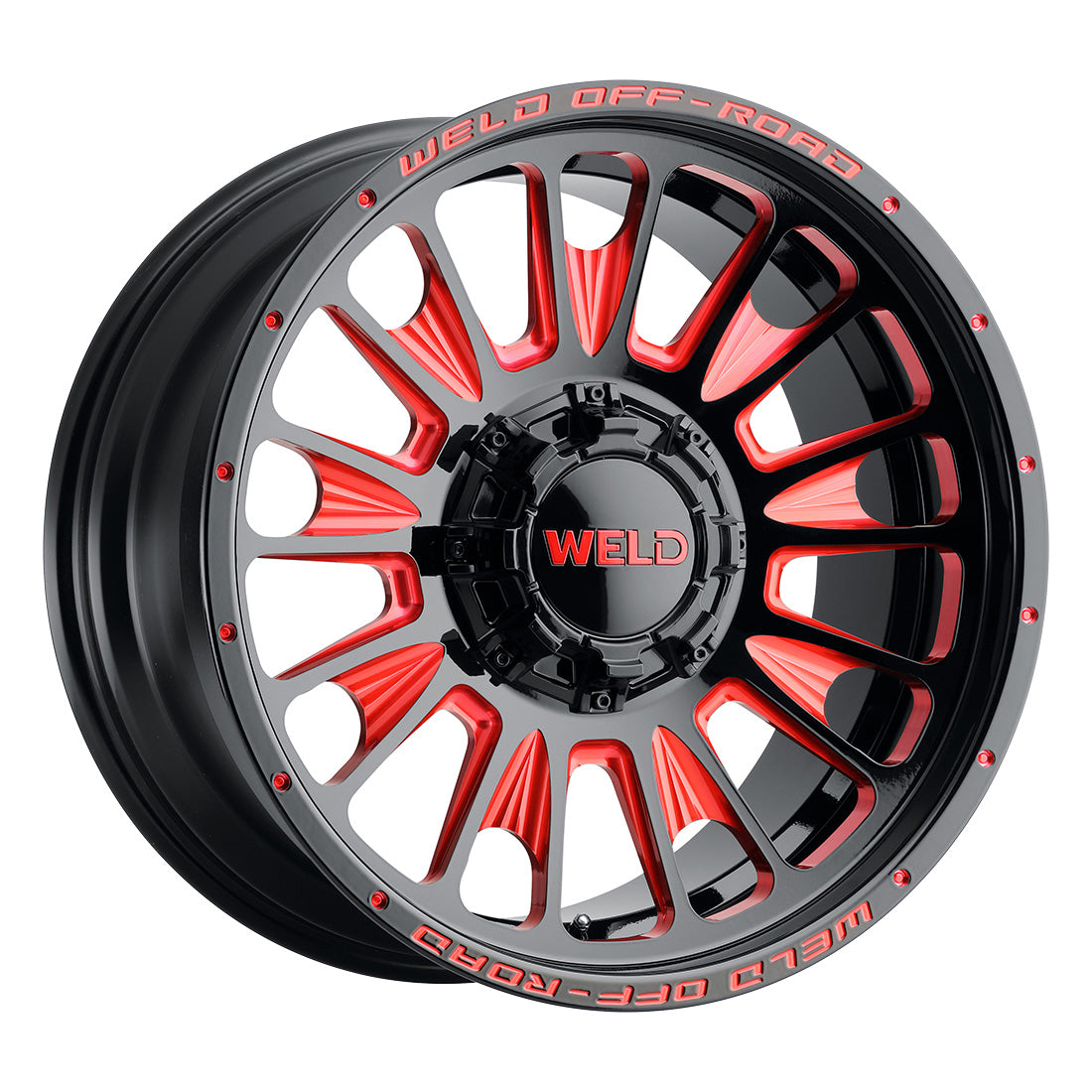 20x10 Scorch 6x135 6x139.7 ET13 BS6.00 Gloss BLK MIL RED 106.1