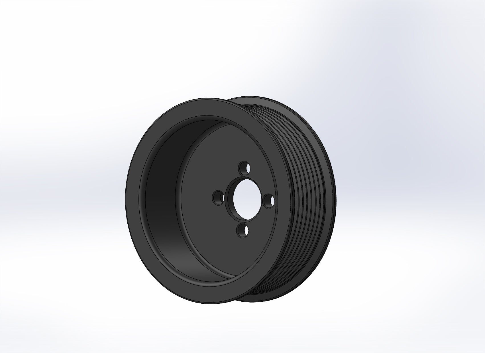 2.75" 8 Rib ZPE GripTec® Whipple Standard L3 Black Pulley