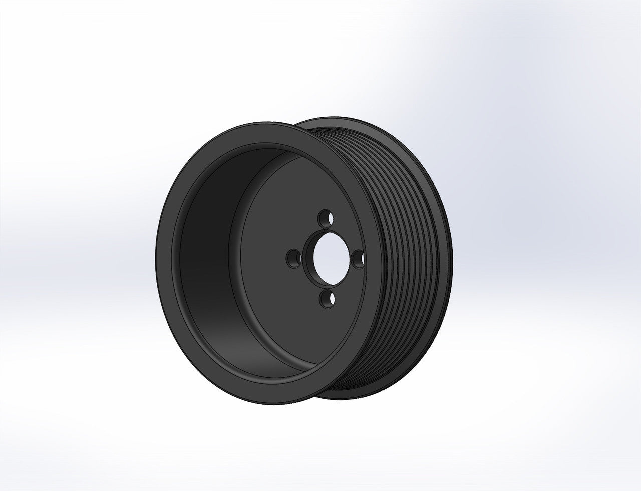 3.20" 10 Rib ZPE GripTec® Whipple Standard L3 Black Pulley