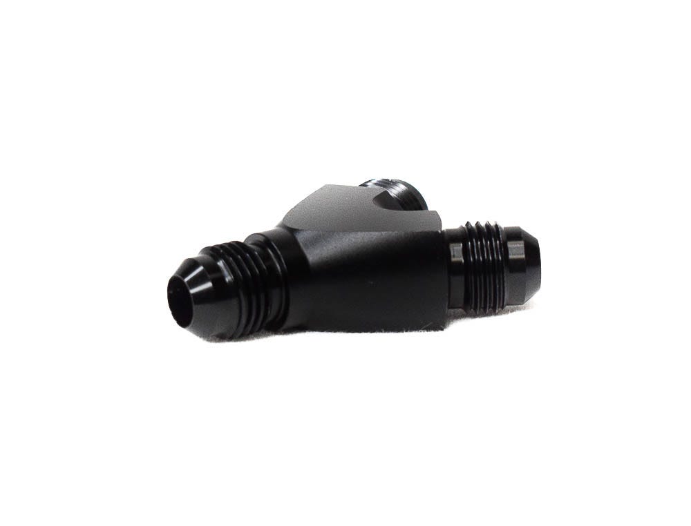BTR Y FITTING - SINGLE 6AN TO DUAL 6AN - BLACK - Y-06-206