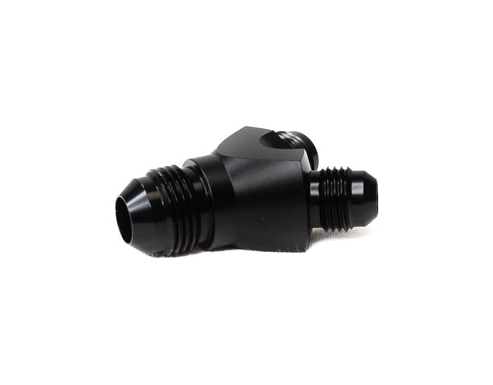 BTR Y FITTING - SINGLE 8AN TO DUAL 6AN - BLACK - Y-08-206