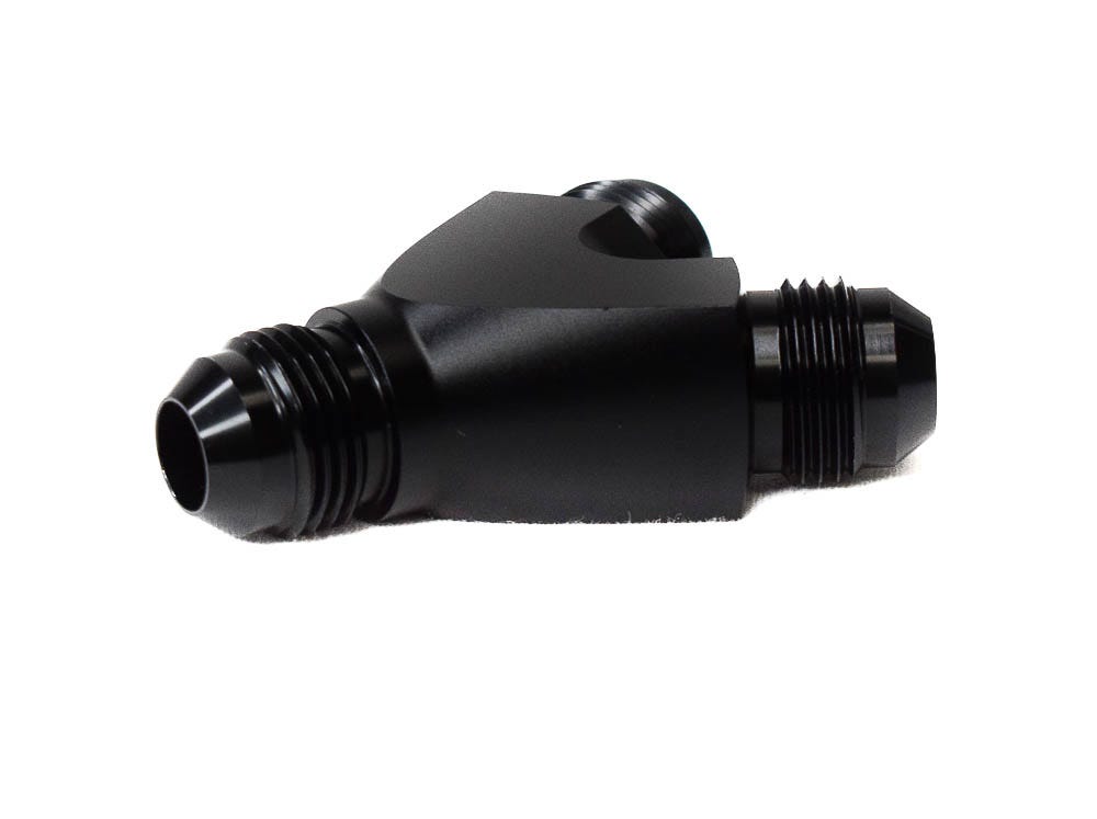 BTR Y FITTING - SINGLE 8AN TO DUAL 8AN - BLACK - Y-08-208