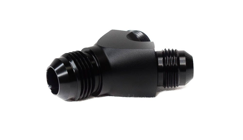 BTR Y FITTING - SINGLE 10AN TO DUAL 8AN - BLACK - Y-10-208
