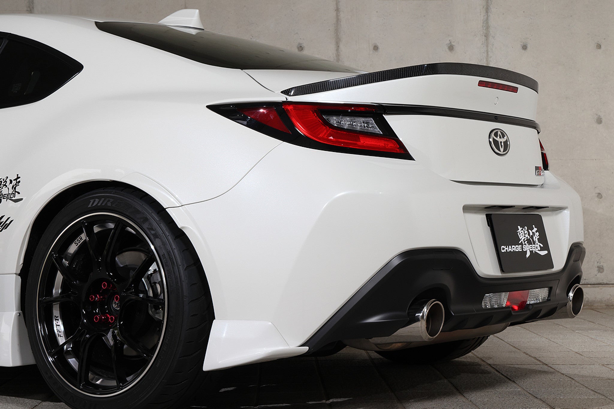 Charge Speed 2022-2026 Subaru BR-Z ZD8 & Toyota GR86 All Models Bottom Lines Type 1 FRP Rear Caps (Pair)