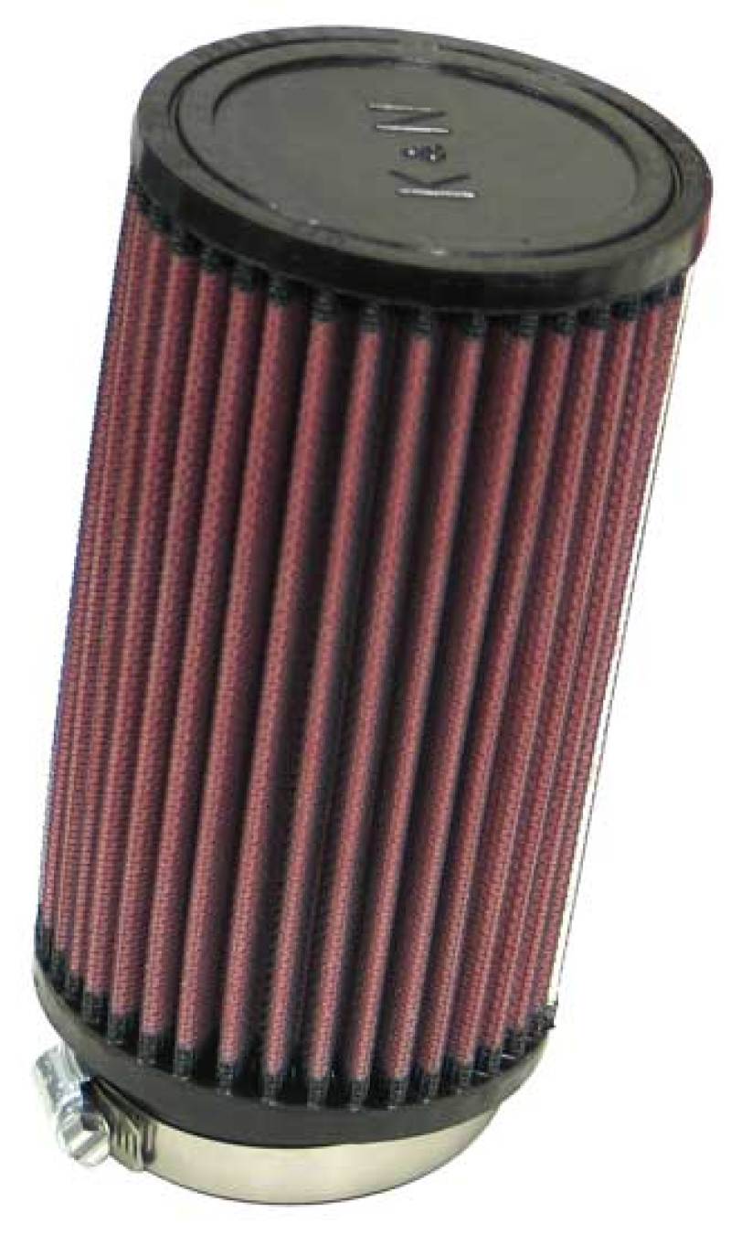 K&N Engineering universal rubber air filter with 10-degree flange, 4-inch OD, 2.75-inch flange ID, and 7-inch height.