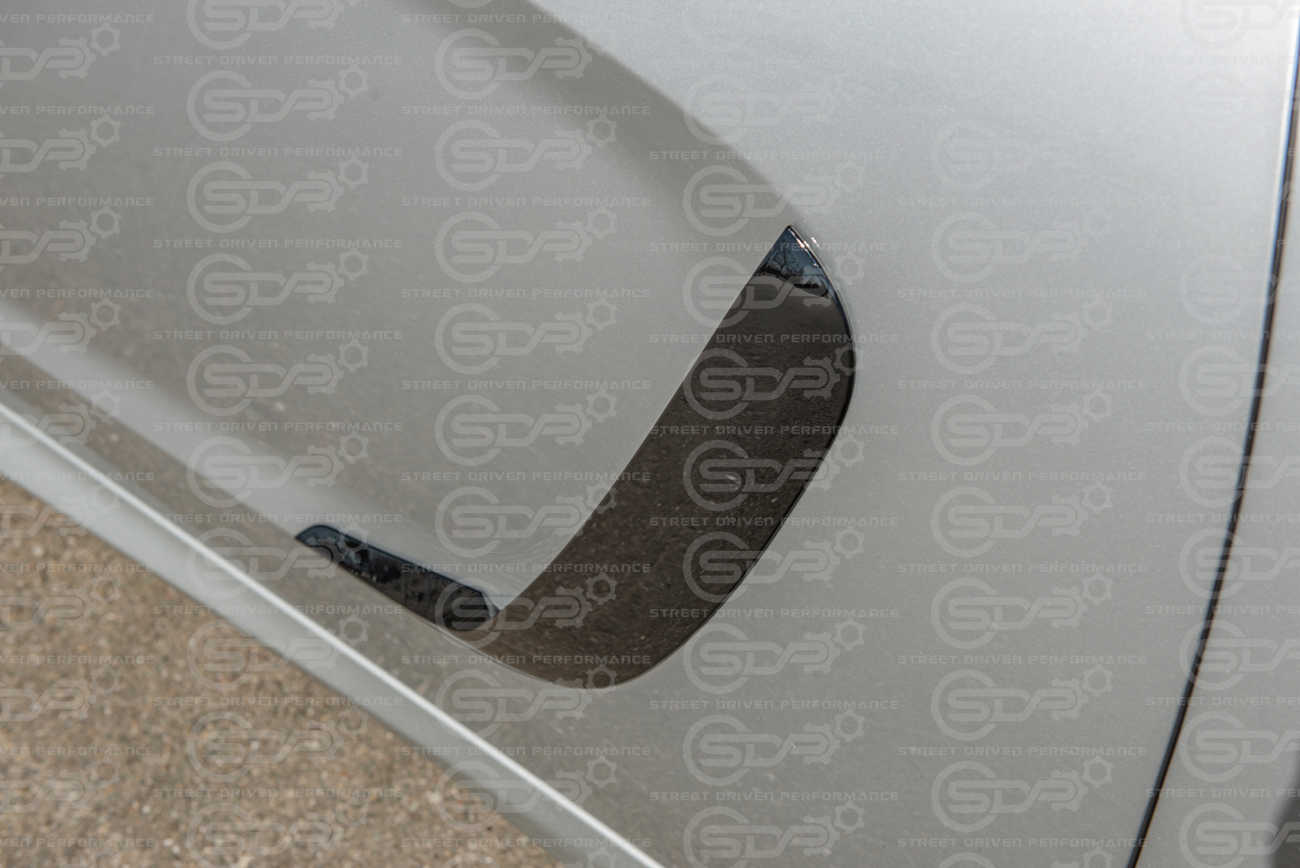 2015+ Dodge Charger Matte Black Front Side Fender Scoop Door Vent Pair