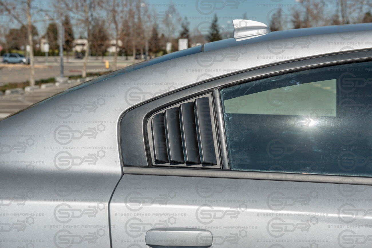 2015+ Dodge Charger Matte Black Rear Side Window Louver Sun Shade Cover