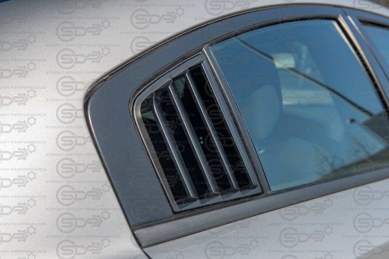 2015+ Dodge Charger Matte Black Rear Side Window Louver Sun Shade Cover