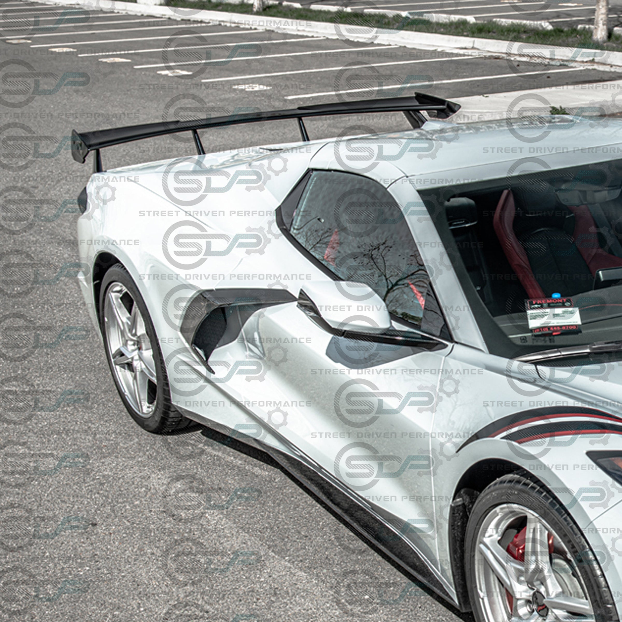 2020+ C8 Chevrolet Corvette - Factory Style Carbon Fiber Side Fender Scoop Accent Door Handle Garnish Vent Trim Cover Pair