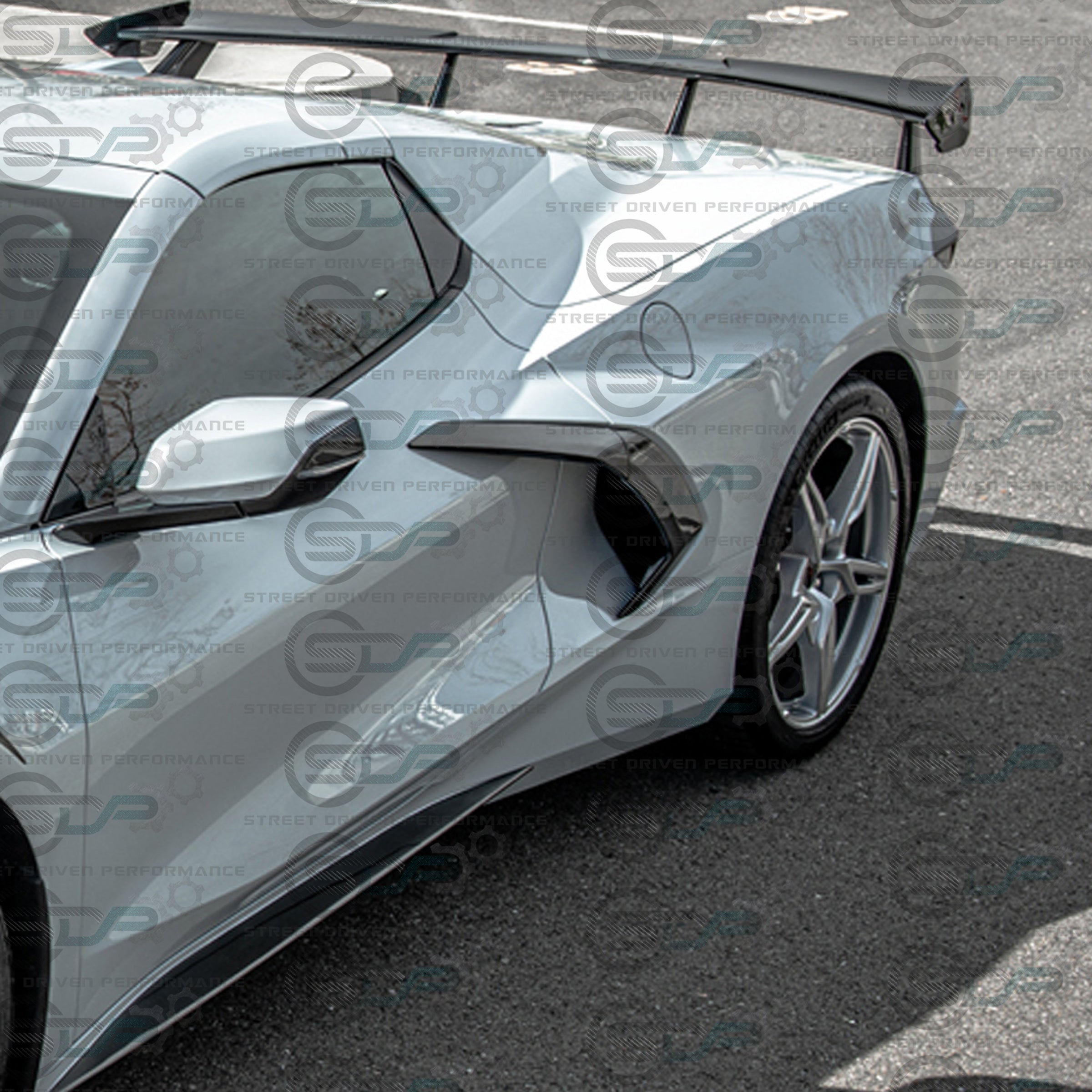 2020+ C8 Chevrolet Corvette - Factory Style Carbon Fiber Side Fender Scoop Accent Door Handle Garnish Vent Trim Cover Pair