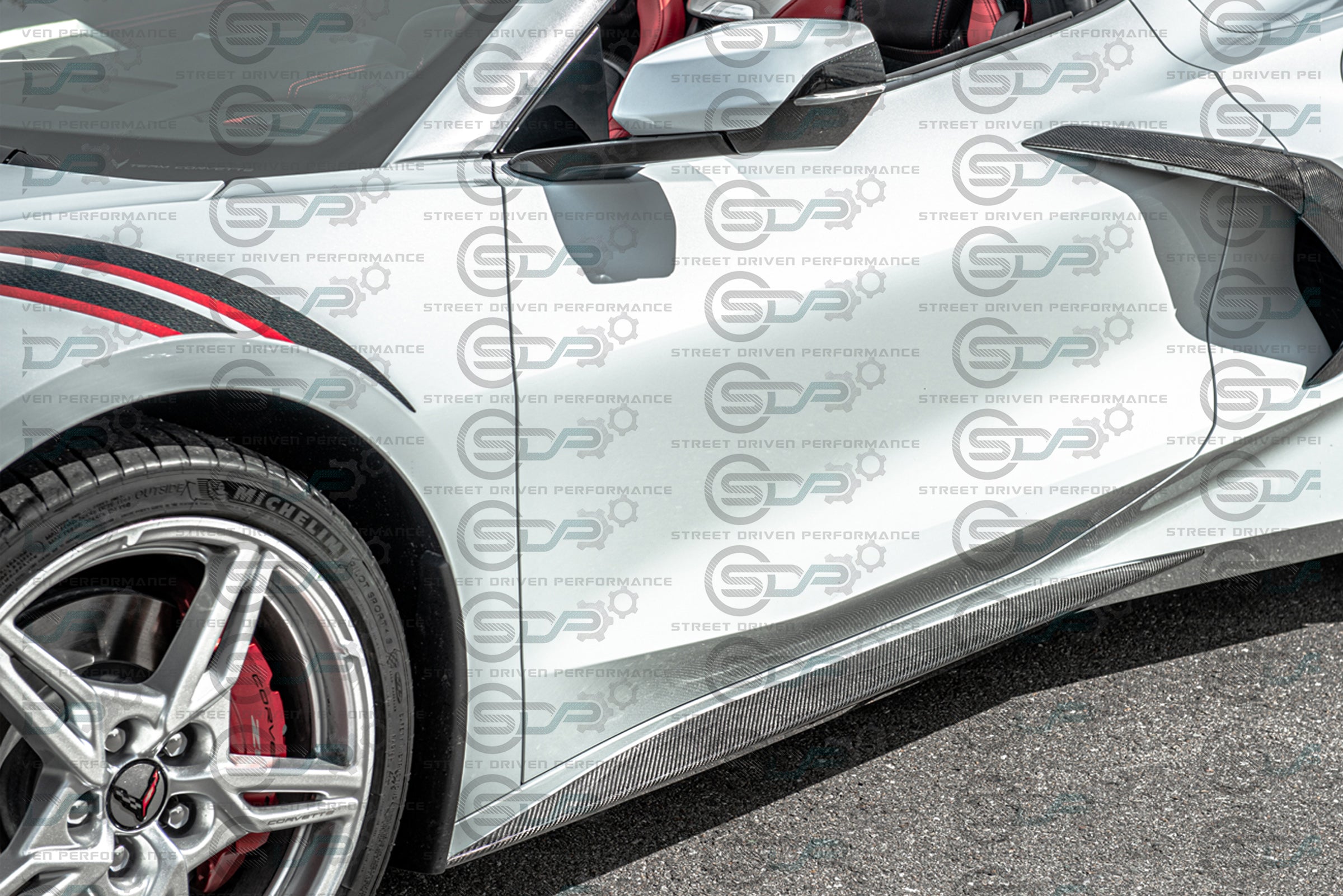 2020+ C8 Chevrolet Corvette Stingray & Z51 - "Z51 Style" Carbon Fiber Side Skirts Rocker Panel Ground Effects
