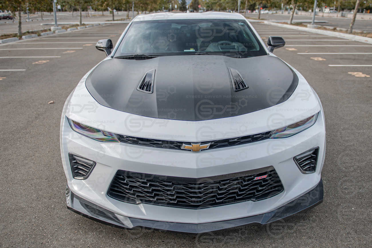 2016+ Camaro SS | ZL1 Style Hydro-Dipped Carbon Fiber Front Lip Splitter Ground Effects