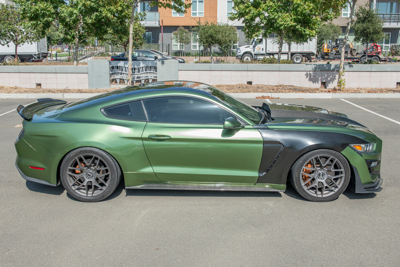 2015-2017 Ford Mustang | GT350 Style Matte Black Front Side Fenders