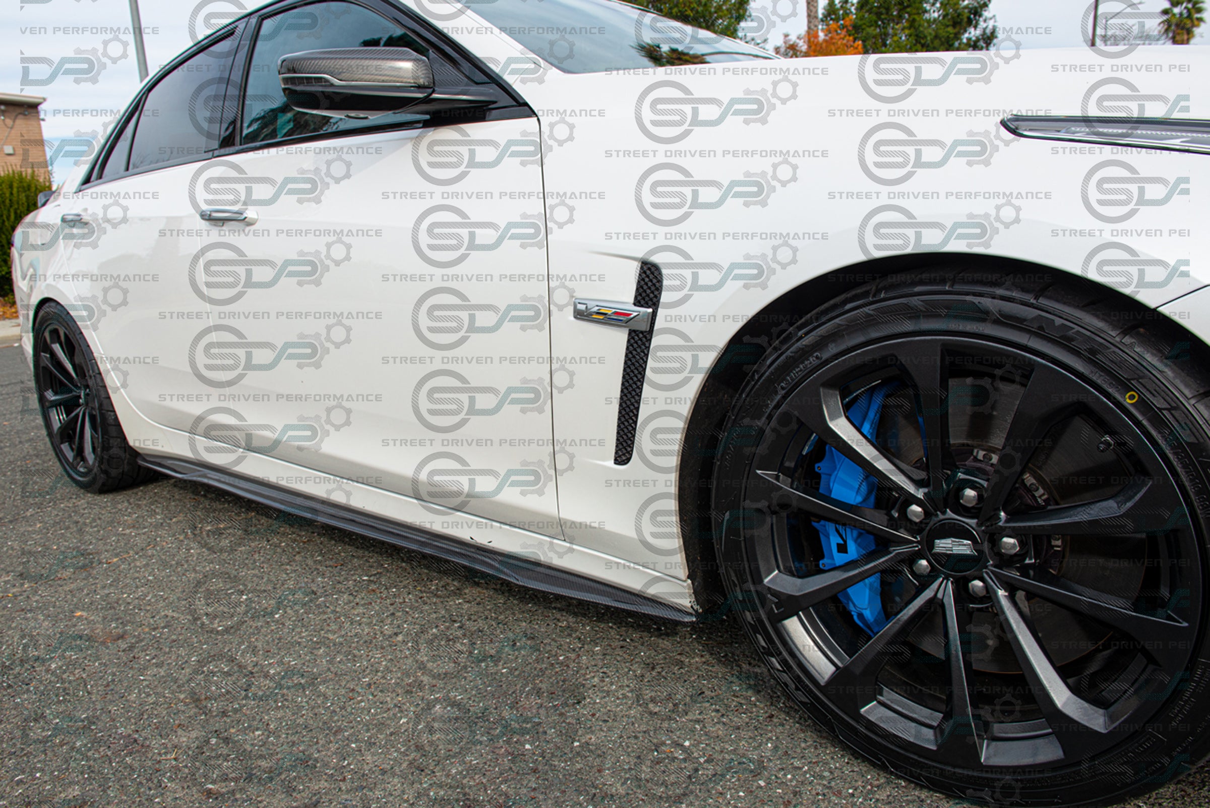 2016-2019 Cadillac CTS-V V3 - Carbon Fiber Side Skirts Rocker Panels Ground Effects