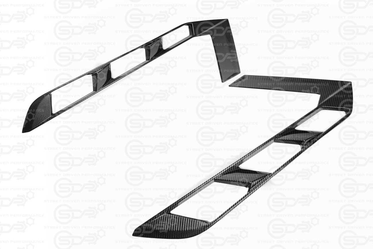 2020+ Corvette C8 Coupe | GM Factory Style CARBON FIBER Rear Hatch Vent Cover Set