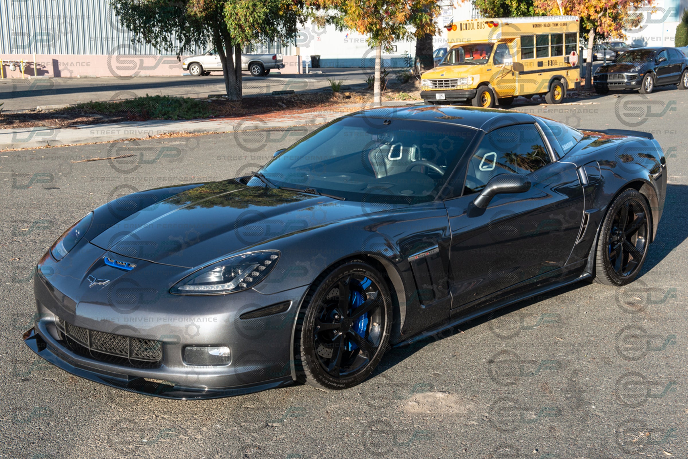 2005-2013 C6 Corvette - Base Model - Extended Front Splitter/Lip Ground Effects - ZR1 Conversion Package (Carbon Fiber, Glossy Black, Primer Black, or Hydro-Dipped Carbon Fiber Options)