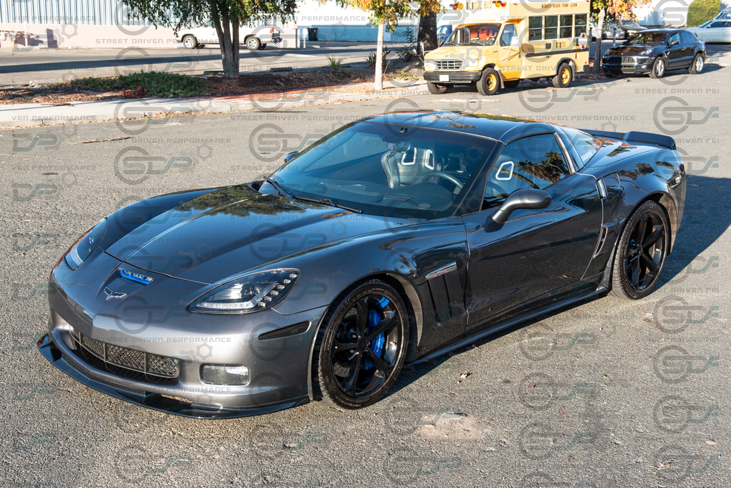 2005-2013 C6 Corvette - Base Model - Extended Front Splitter/Lip Ground Effects - ZR1 Conversion Package (Carbon Fiber, Glossy Black, Primer Black, or Hydro-Dipped Carbon Fiber Options)