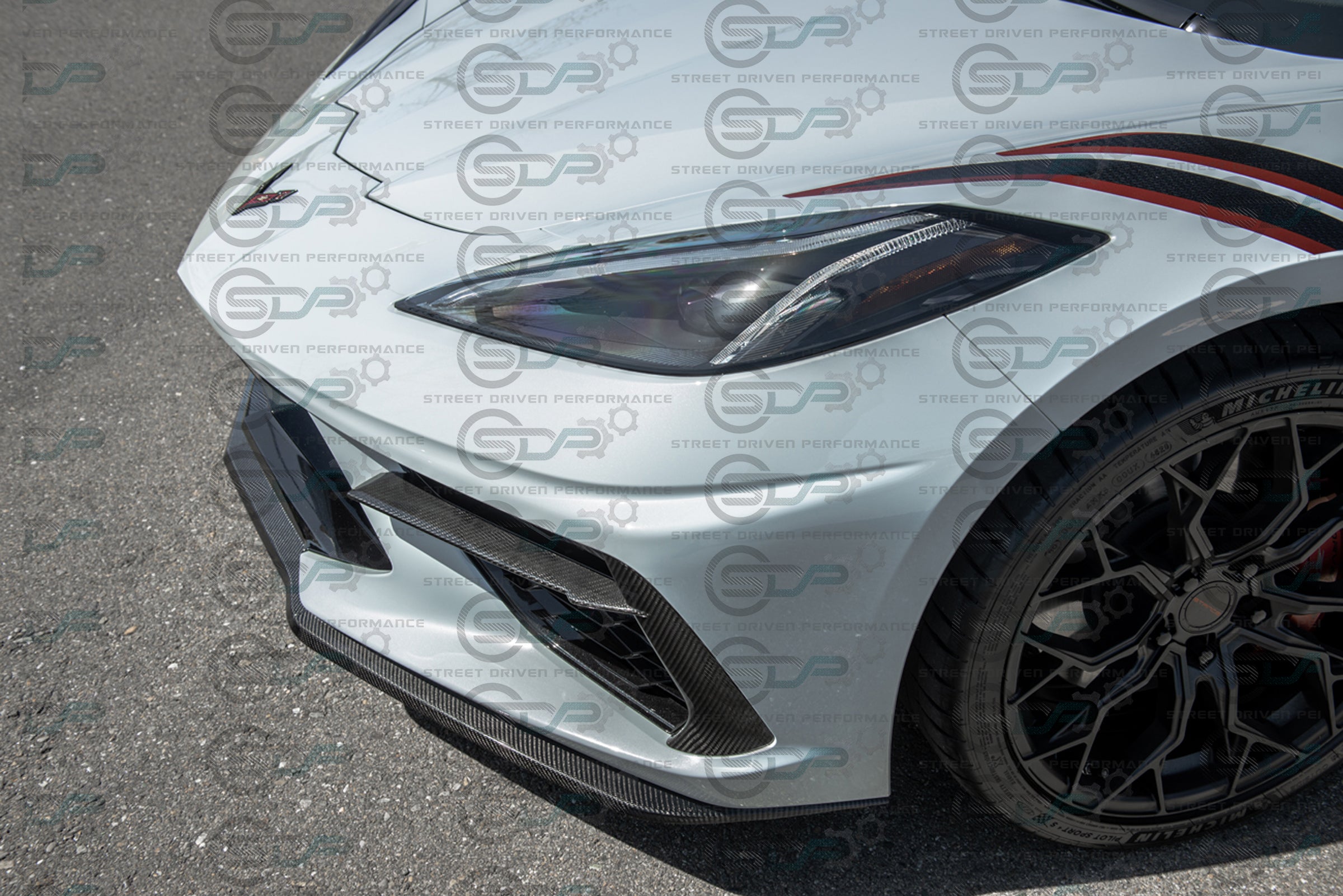 2020+ C8 Chevrolet Corvette | Carbon Fiber Front Grille Inserts (PAIR)