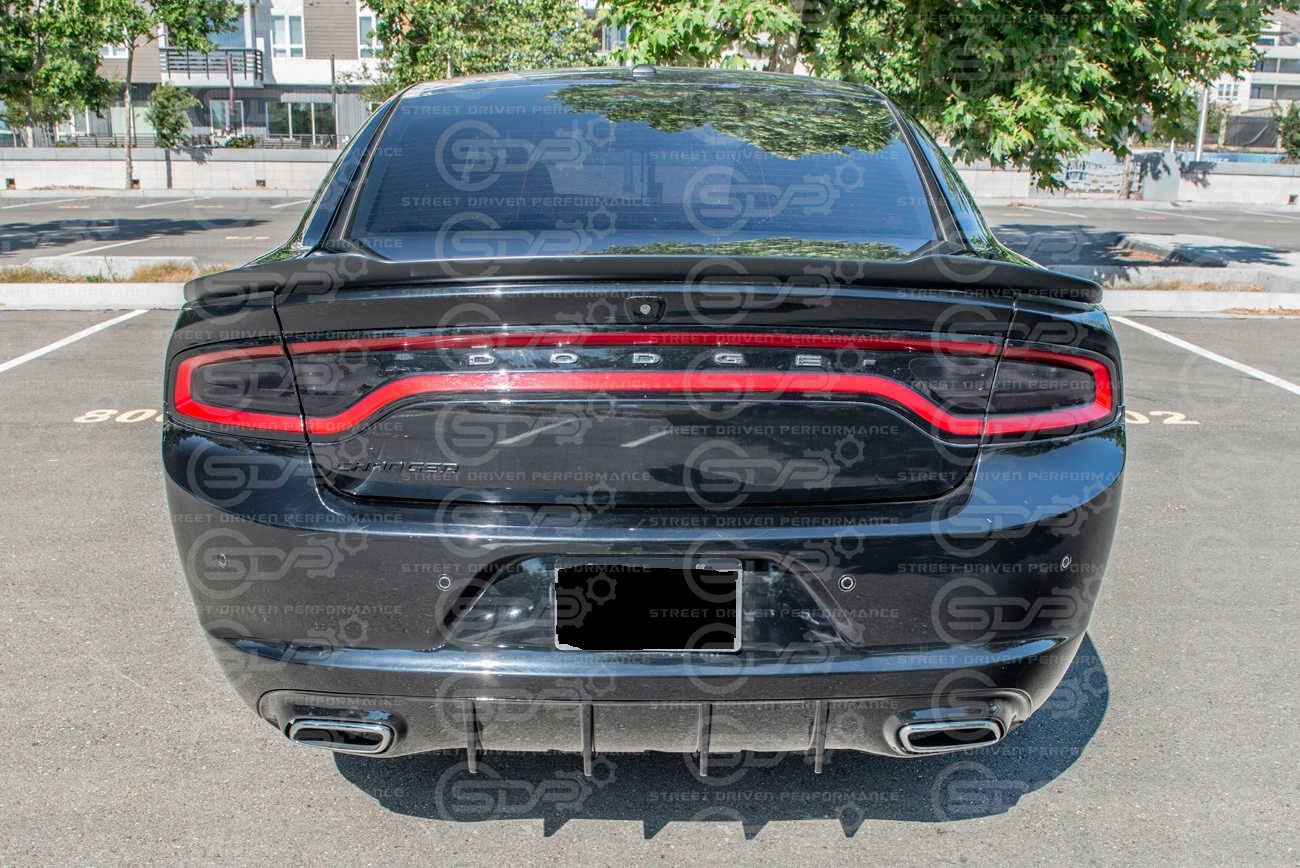 2015+ Dodge Charger Base | SRT Factory Style Rear Bumper Quad Exhaust Diffuser