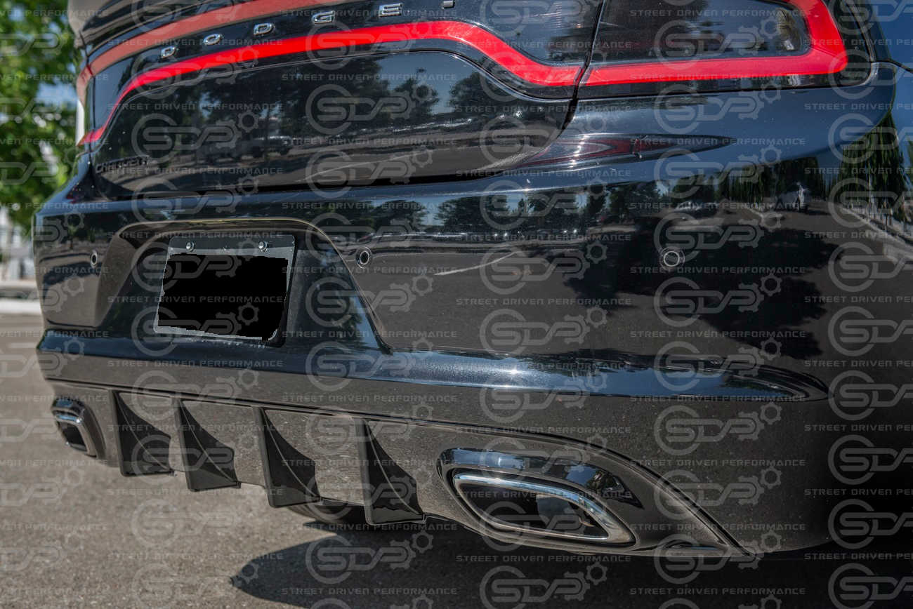 2015+ Dodge Charger Base | SRT Factory Style Rear Bumper Quad Exhaust Diffuser