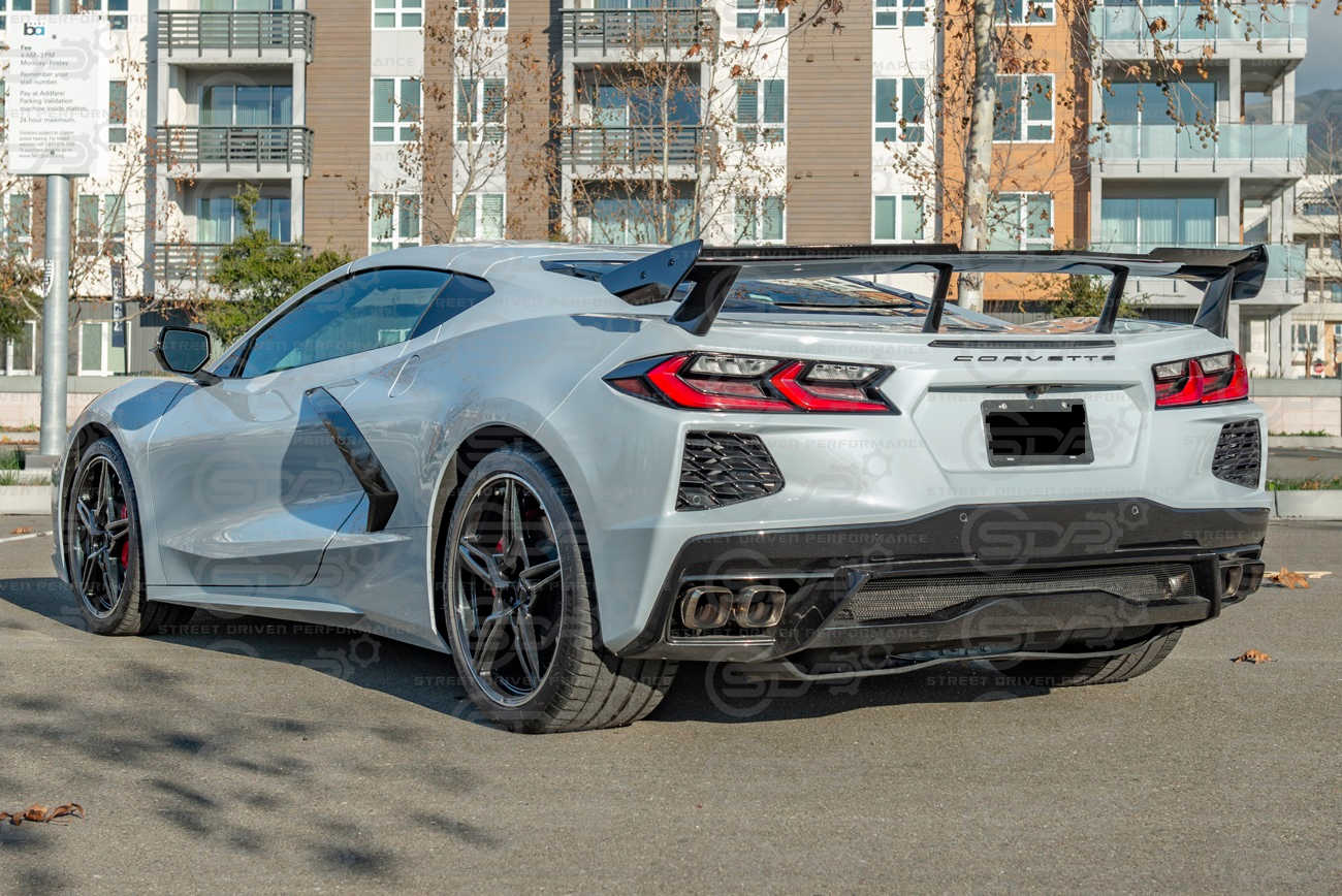 2020+ Corvette C8 Next Gen Extended Style CARBON FLASH Rear Trunk High Wing