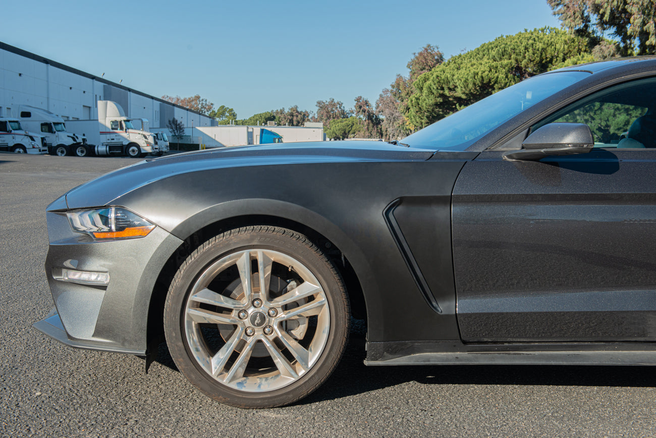 2018-2023 Ford Mustang | GT350 Style Matte Black Front Side Fenders