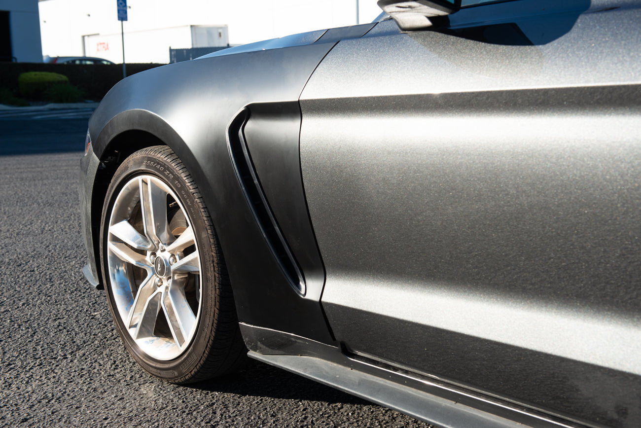 2015-2017 Ford Mustang | GT350 Style Matte Black Front Side Fenders