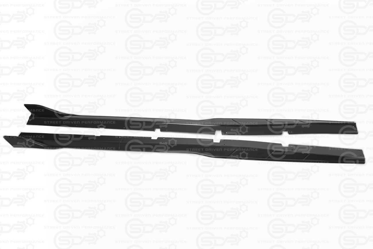 2015+ Dodge Charger SRT Track Style GLOSS BLACK Side Skirt Rocker Panels Ground Effects