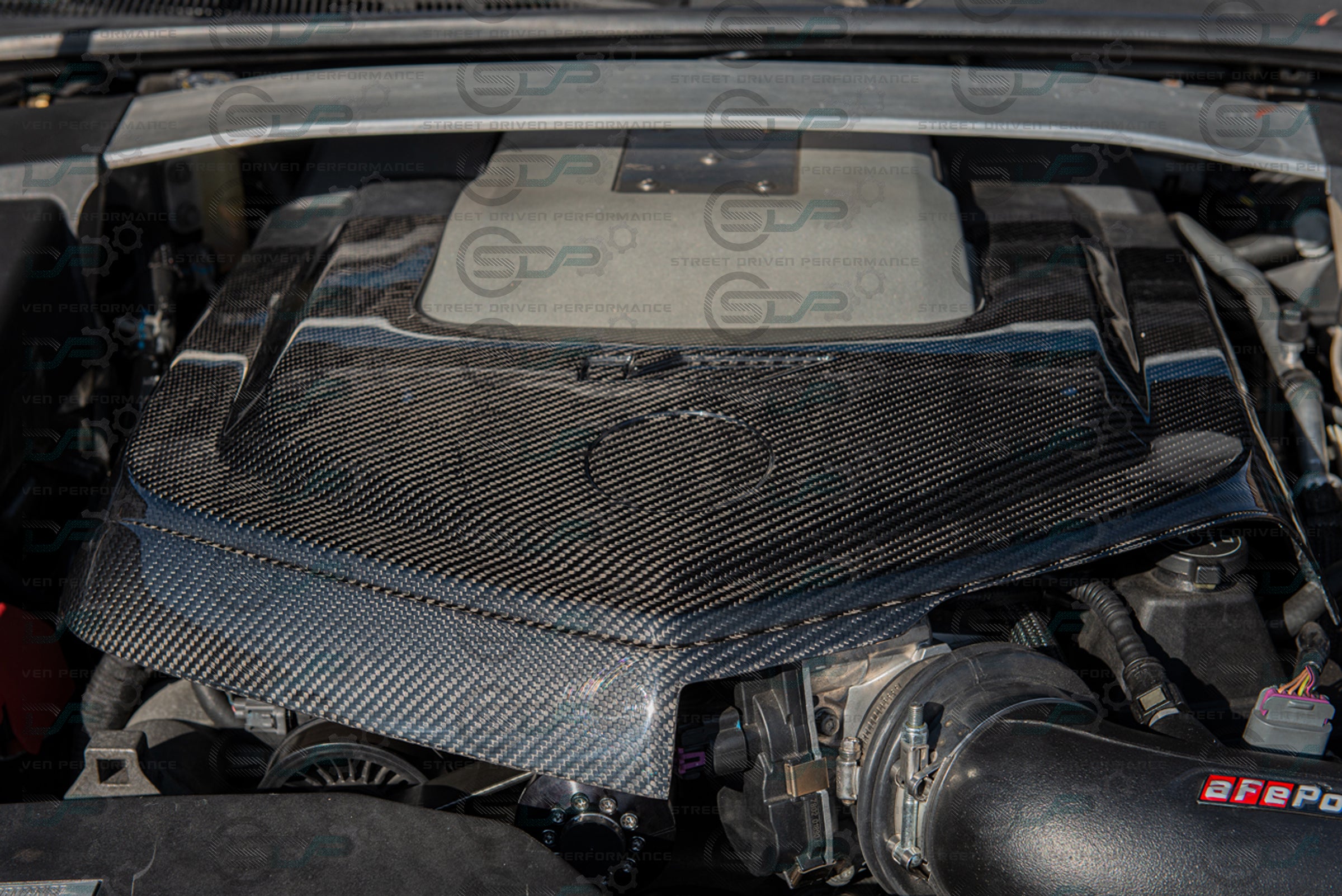 2009-2015 Cadillac CTS-V V2 - Carbon Fiber Engine Cover for Chevrolet LSx LSA Supercharged engines using a CTS-V Lid
