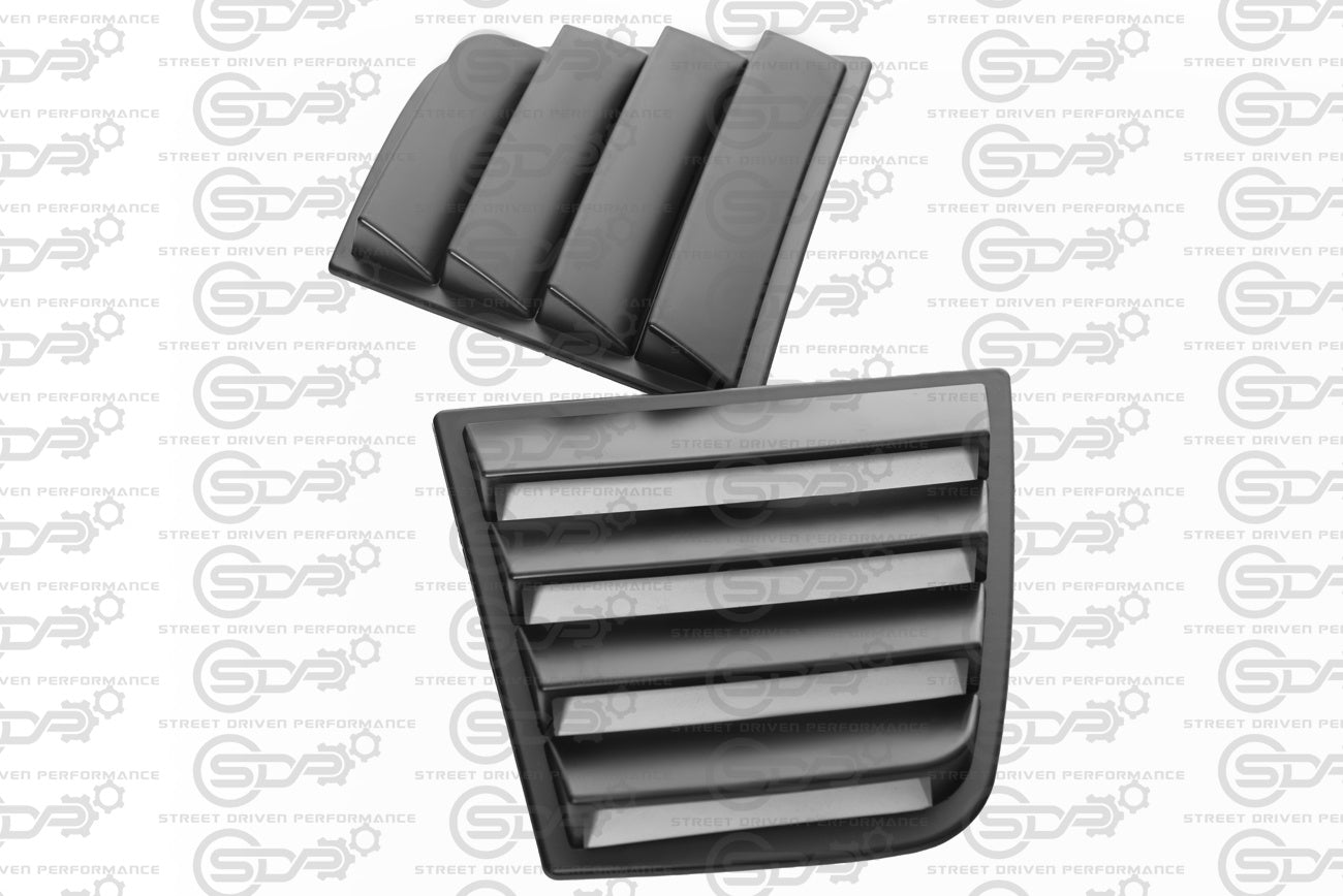 2015+ Dodge Charger Matte Black Rear Side Window Louver Sun Shade Cover