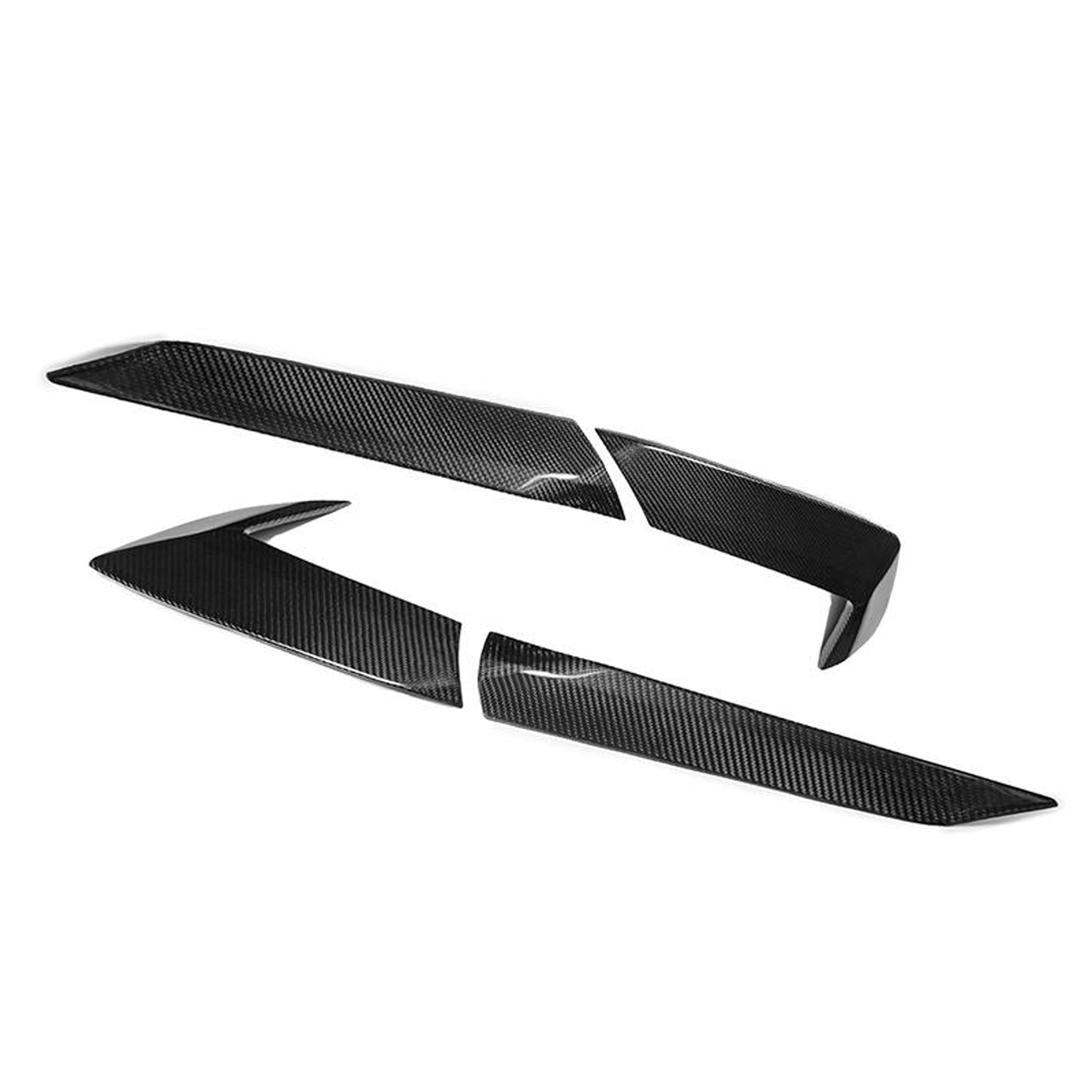 2020+ C8 Chevrolet Corvette - Factory Style Carbon Fiber Side Fender Scoop Accent Door Handle Garnish Vent Trim Cover Pair