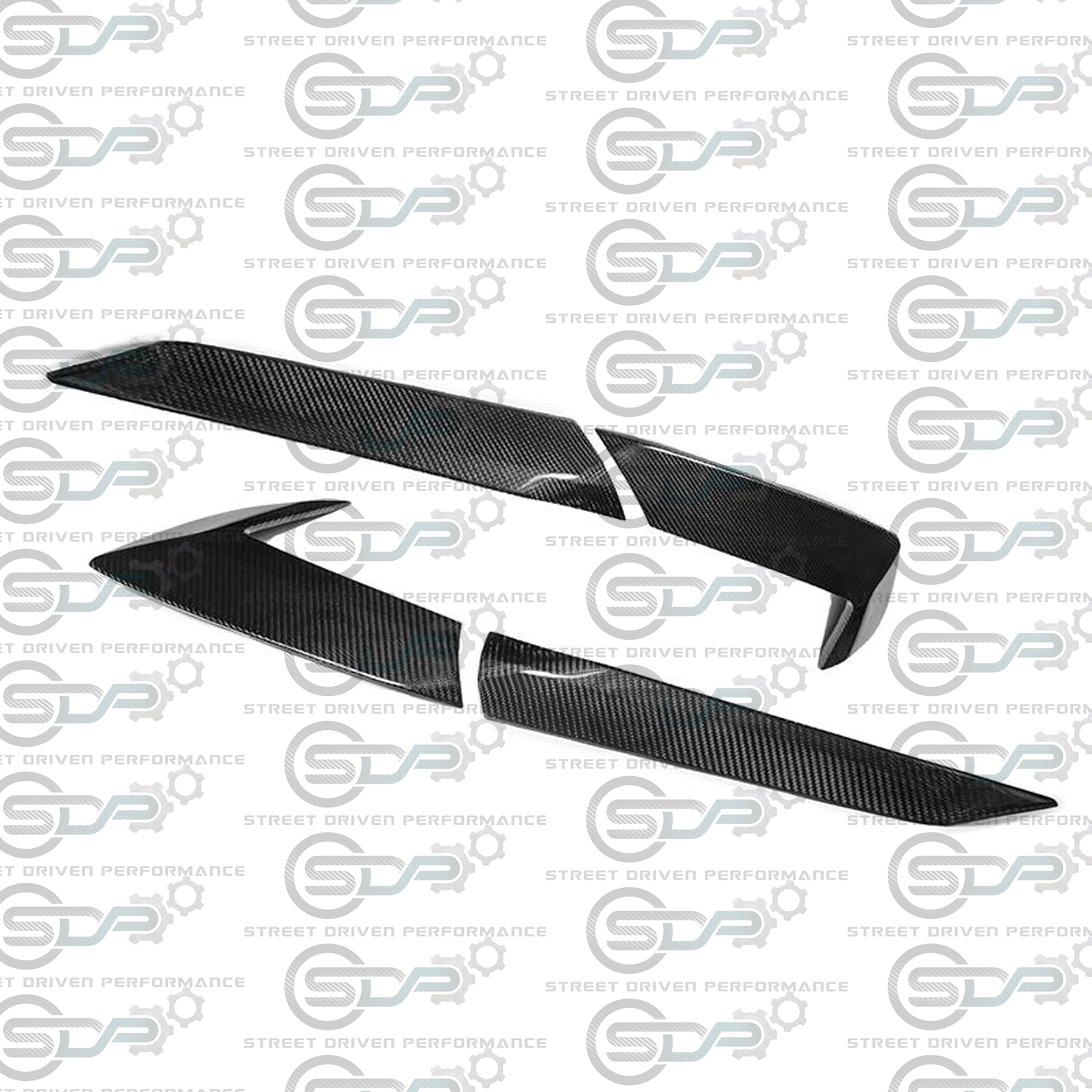 2020+ C8 Chevrolet Corvette - Factory Style Carbon Fiber Side Fender Scoop Accent Door Handle Garnish Vent Trim Cover Pair