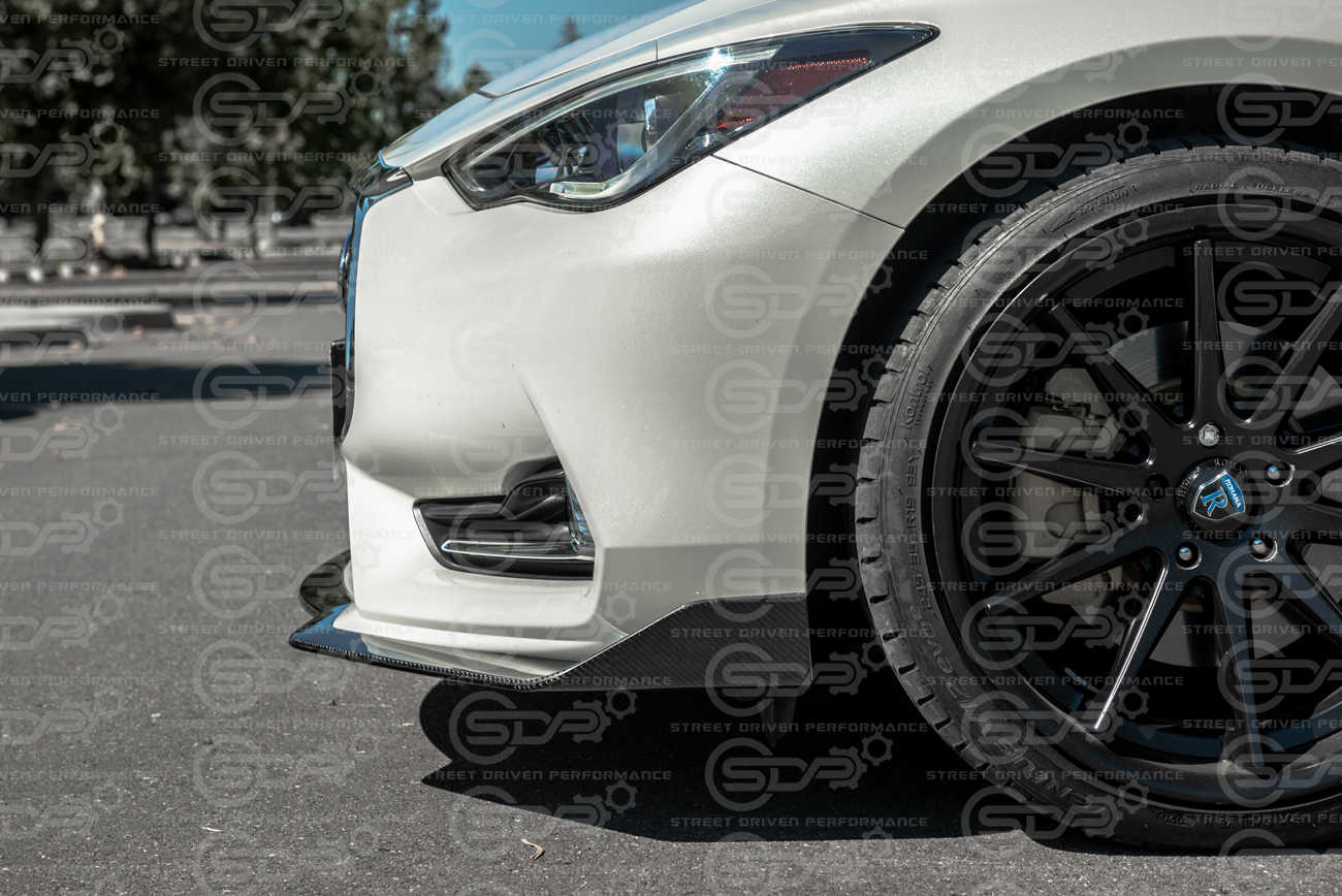 2017-Up Infiniti Q60 Sport | CARBON FIBER Front Lip Splitter Ground Effect