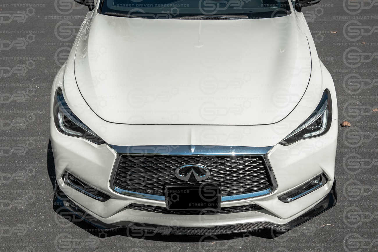 2017-Up Infiniti Q60 Sport | CARBON FIBER Front Lip Splitter Ground Effect