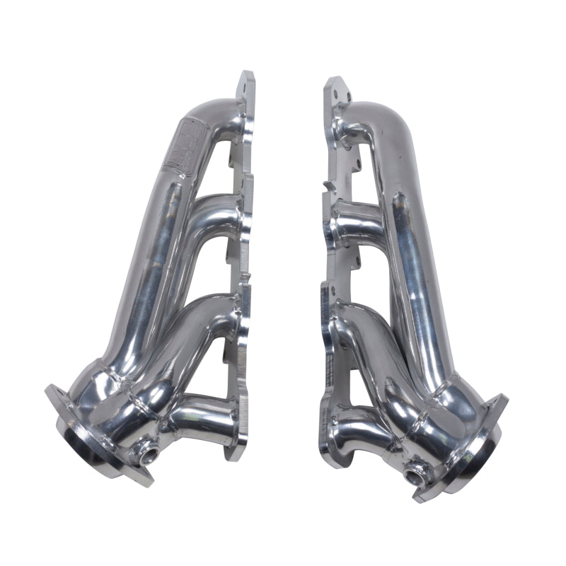 BBK shorty tuned length exhaust headers for Dodge Challenger 5.7L Hemi, silver ceramic finish, 1-3/4 inch diameter, engine upgrade