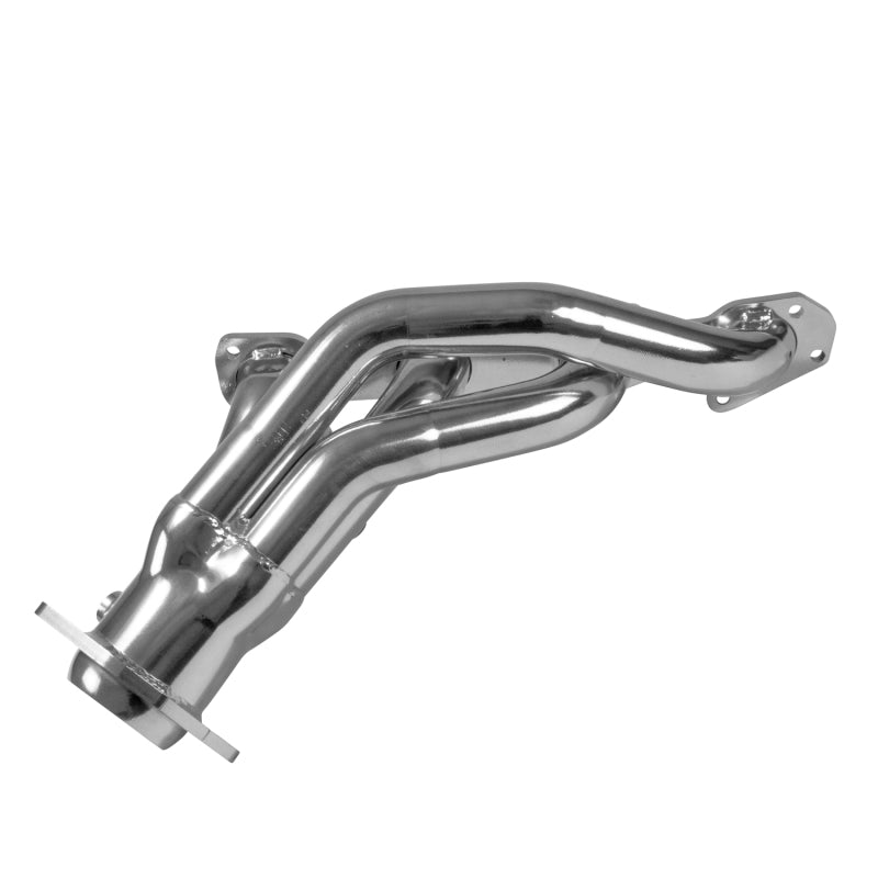 Silver ceramic-coated BBK 11-20 Dodge Challenger Hemi 6.4L shorty exhaust headers with 1-7/8 inch diameter, designed for performance.