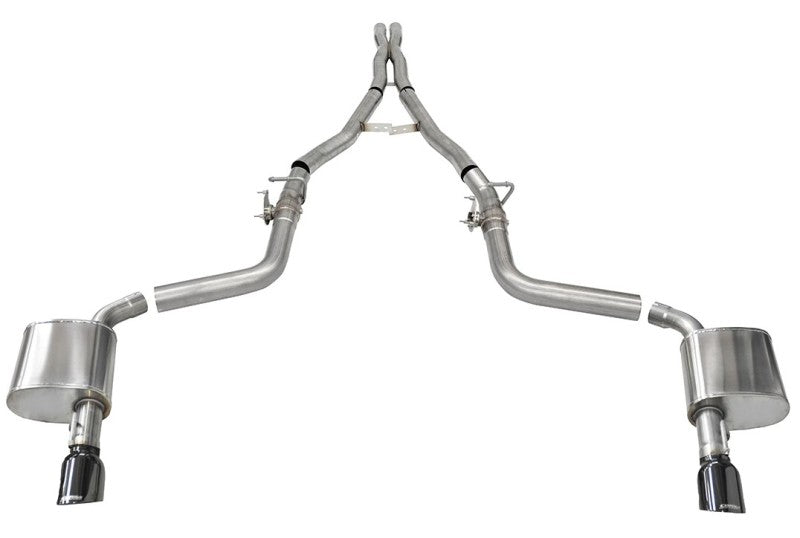 CORSA Performance Corsa 2015-2023 Charger SRT/Hellcat/Redeye 2.75in valved catback exhaust with single 4.5in black PVD tips