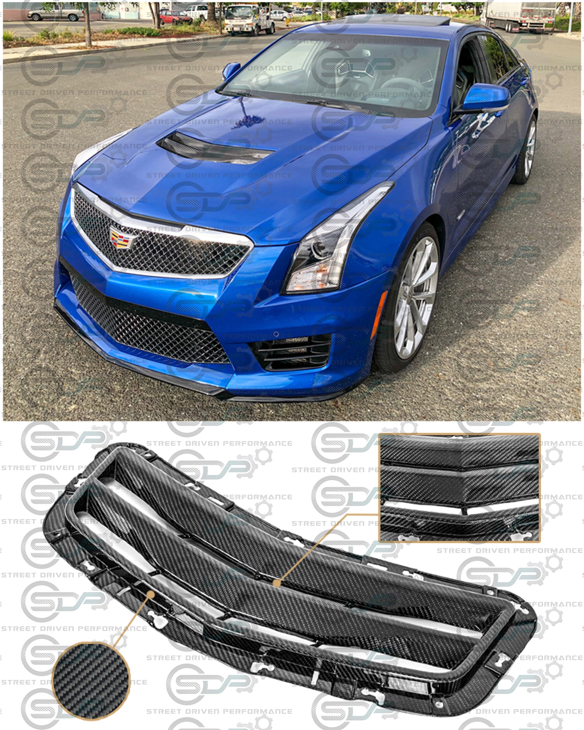2016-2019 Cadillac ATS-V - Carbon Fiber Hood Vent
