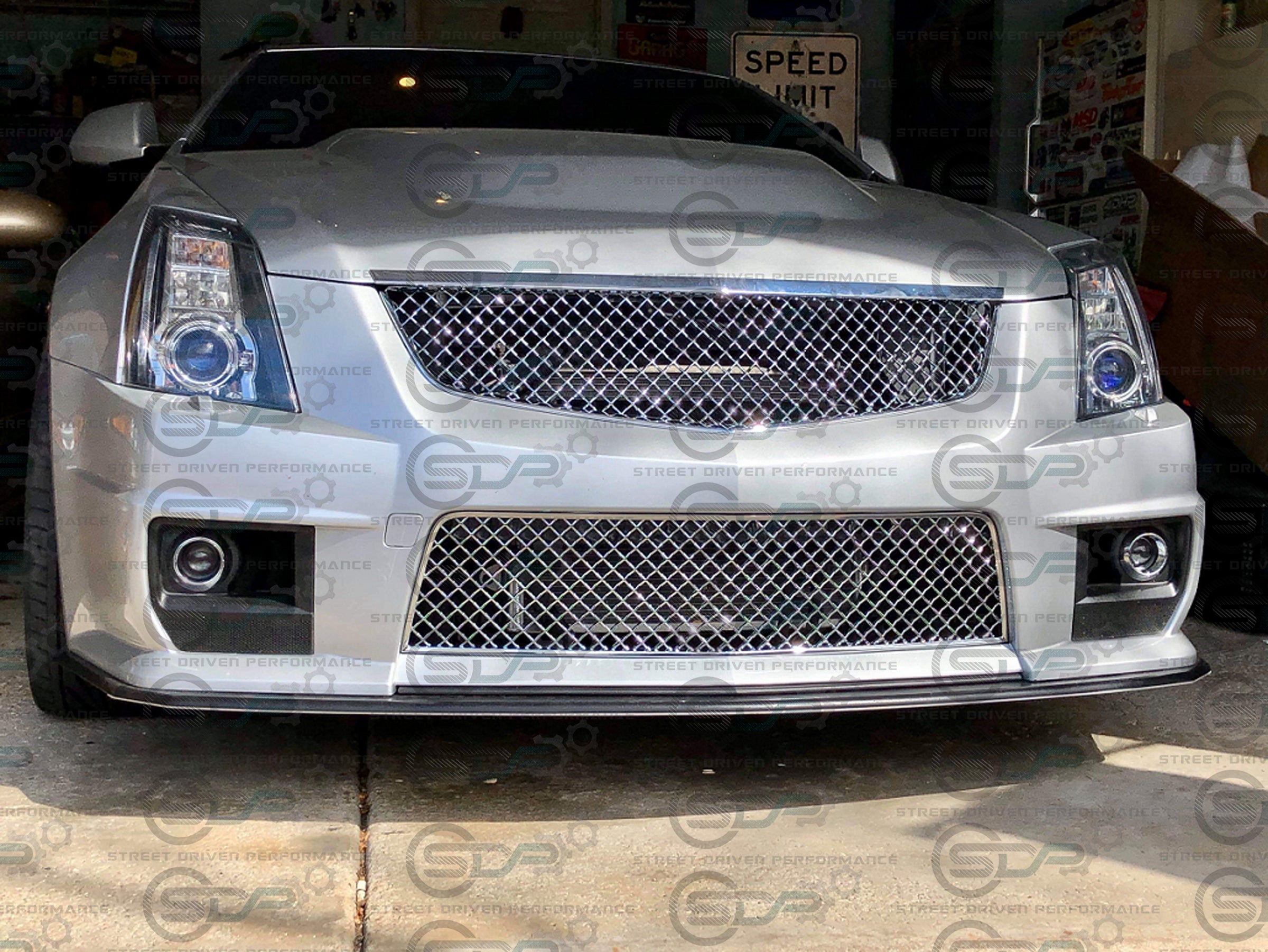 2009-2015 Cadillac CTS-V V2 - Chrome front grilles set (blank no emblem)
