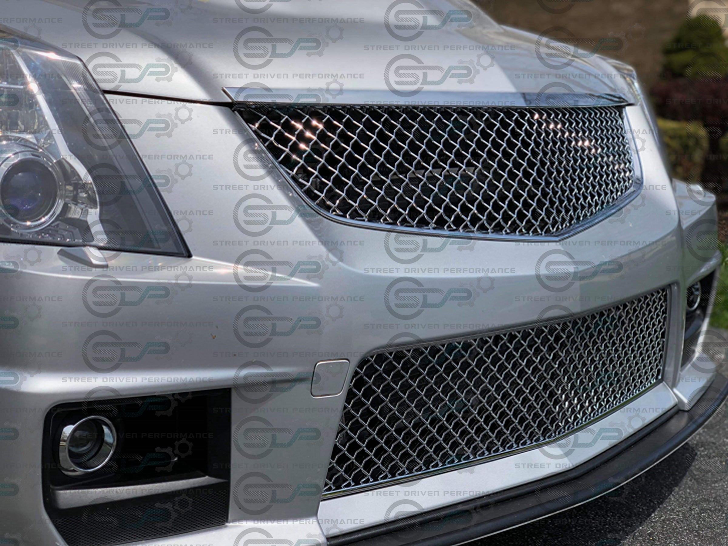 2009-2015 Cadillac CTS-V V2 - Chrome front grilles set (blank no emblem)
