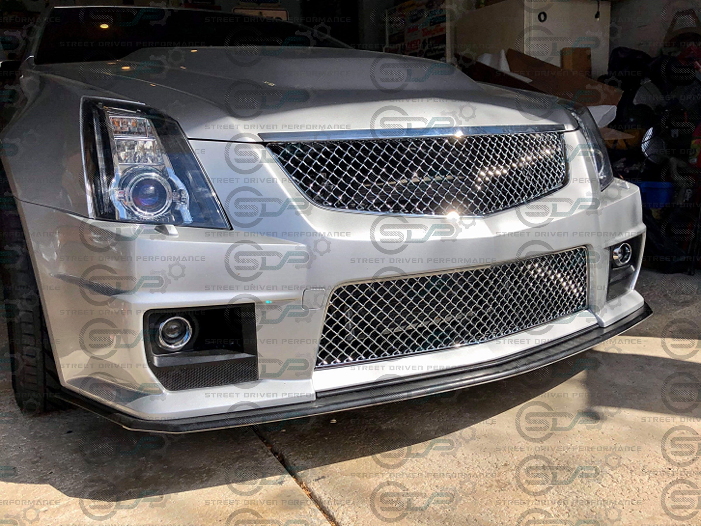 2009-2015 Cadillac CTS-V V2 - Chrome front grilles set (blank no emblem)