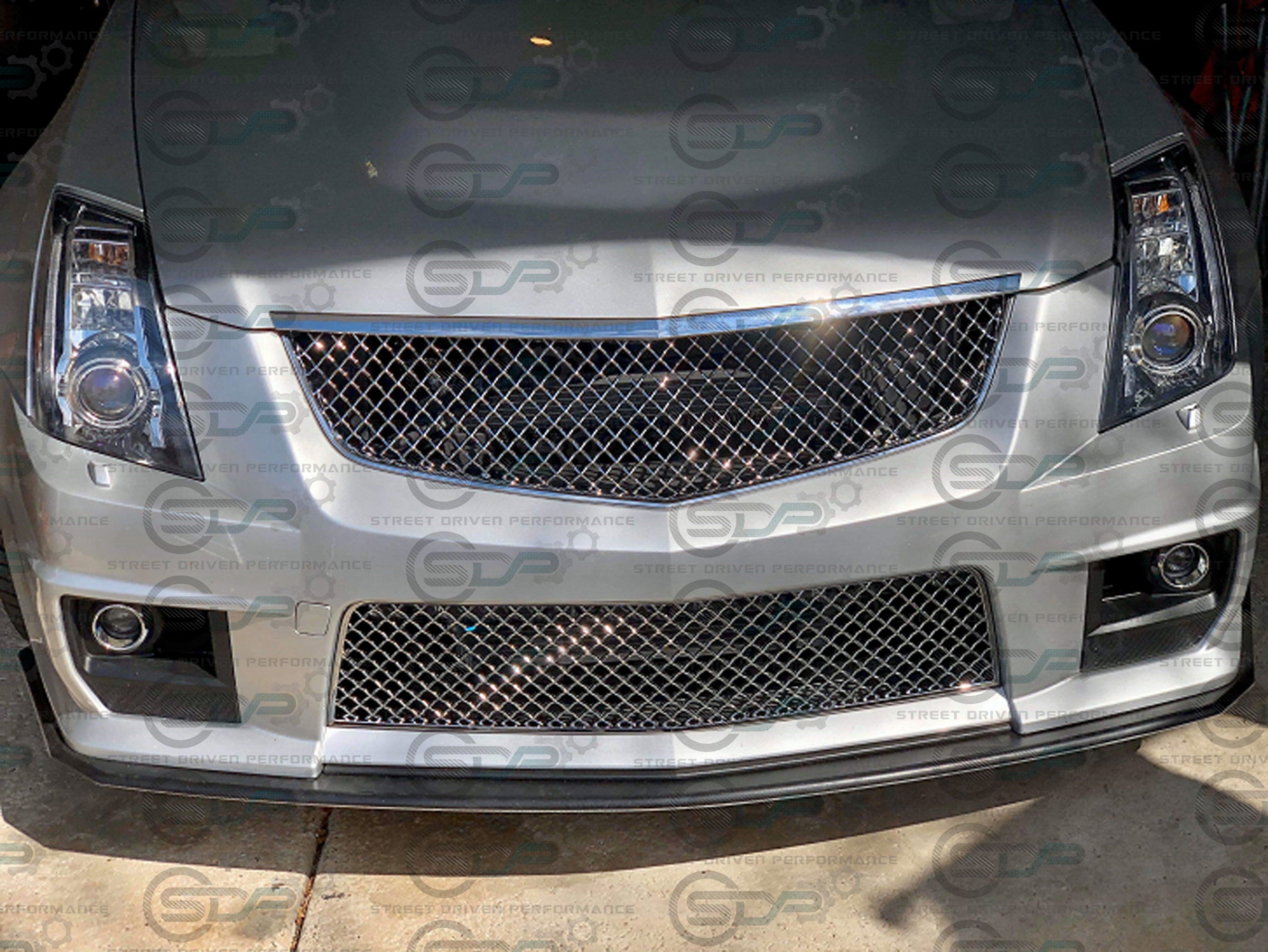 2009-2015 Cadillac CTS-V V2 - Chrome front grilles set (blank no emblem)