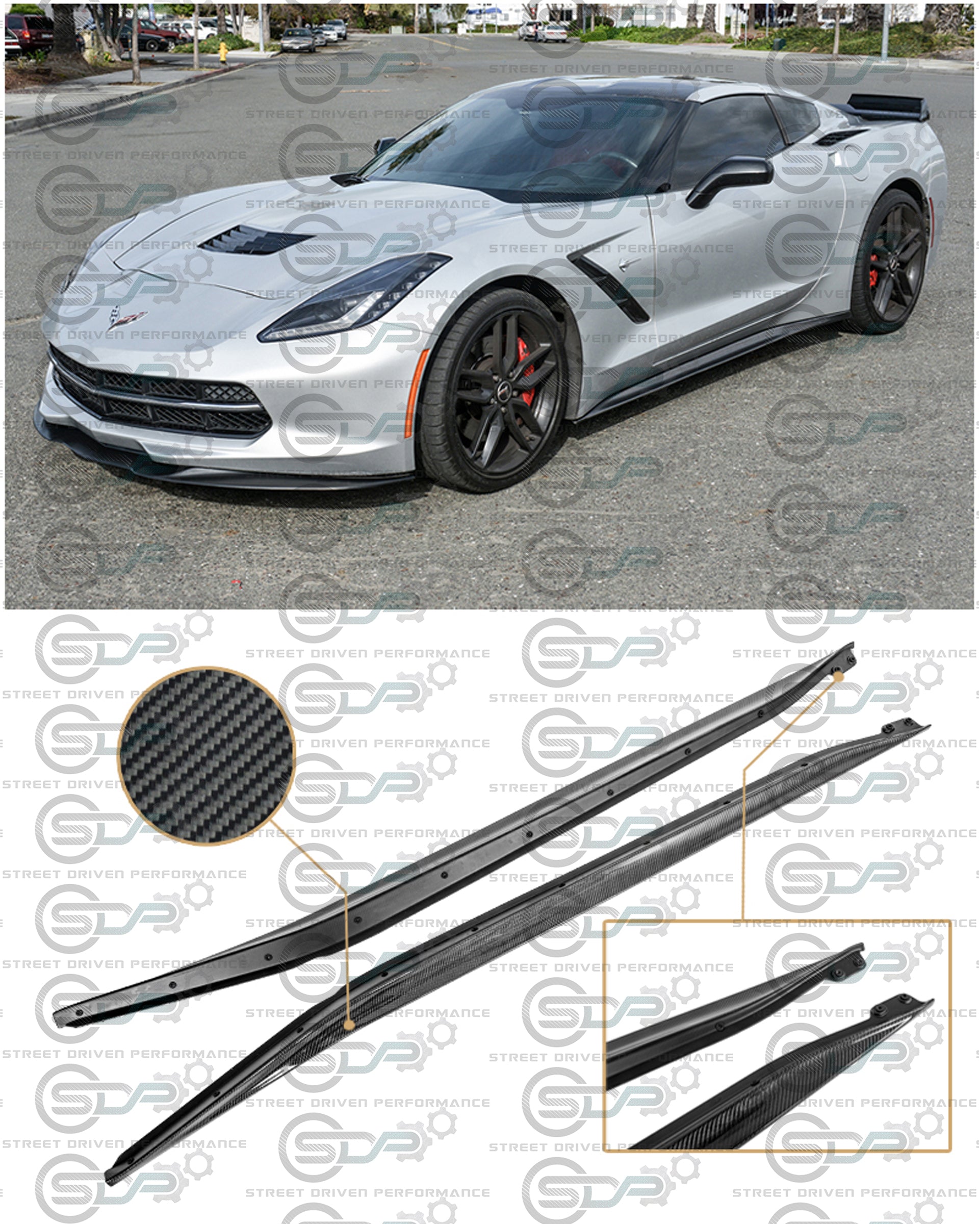 2014-2019 C7 Corvette - Carbon Fiber Performance Side Skirts / Rocker Panels / Ground Effects