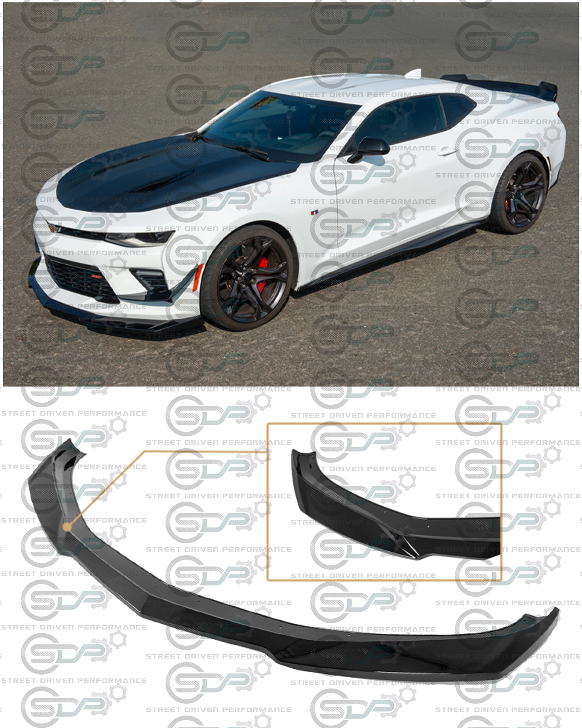 2016-2018 6th Gen Camaro - "ZL1 Conversion" Carbon Fiber Front Splitter / Lip Ground Effects - for all SS models
