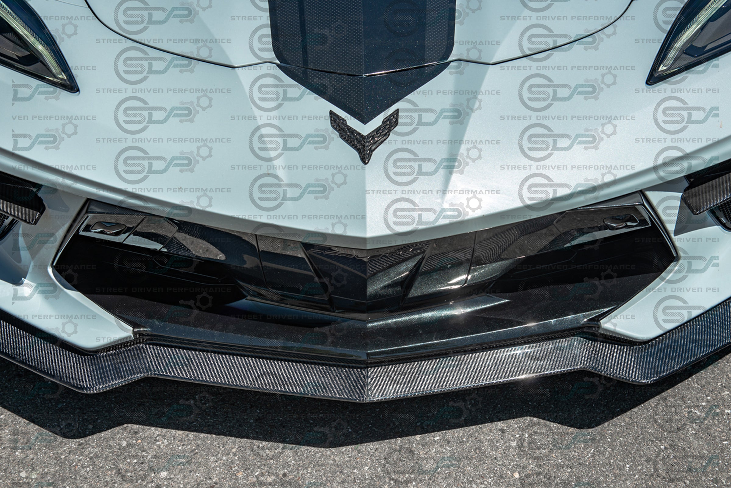 2020+ C8 Corvette Stingray & Z51 |"5VM Style" 2-Piece Splitter / Lip Ground Effects