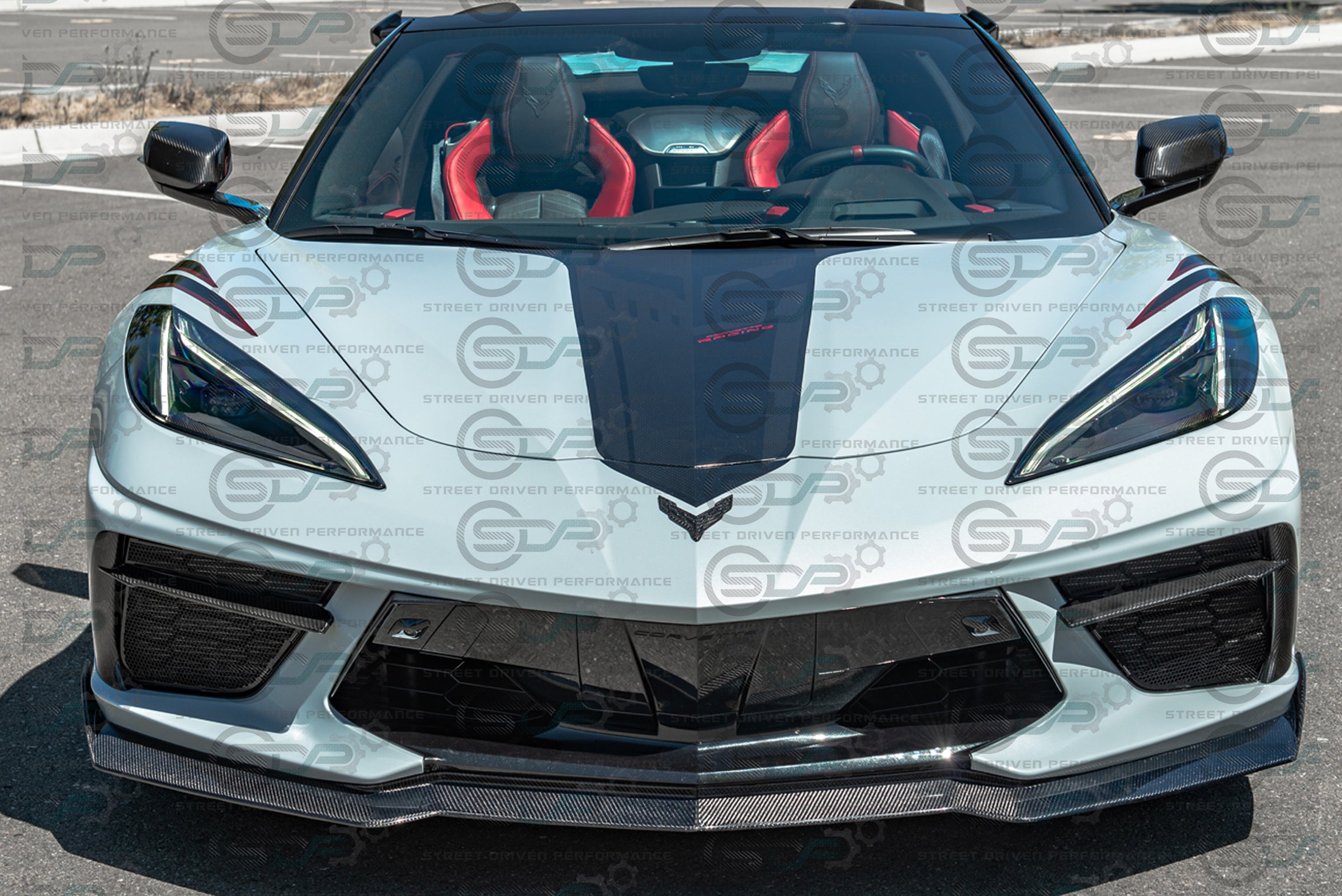 2020+ C8 Corvette Stingray & Z51 |"5VM Style" 2-Piece Splitter / Lip Ground Effects